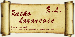 Ratko Lazarević vizit kartica